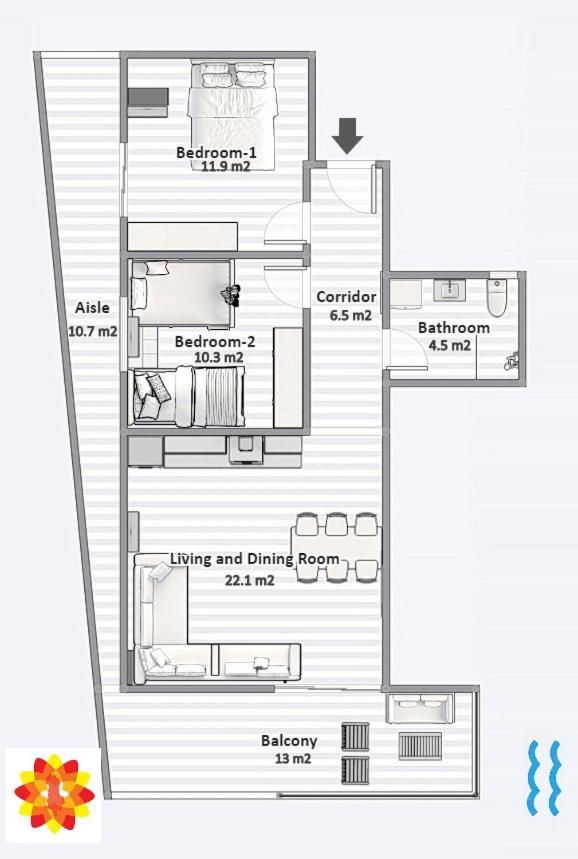 Sea And City View Apartment ซารานเดอ ภายนอก รูปภาพ